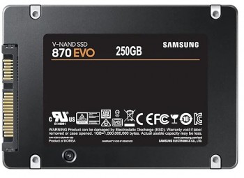 250GB SAMSUNG 870 560/530MB/s EVO MZ-77E250BW SSD (Resmi Distribütör Garantili)