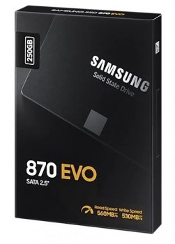 250GB SAMSUNG 870 560/530MB/s EVO MZ-77E250BW SSD (Resmi Distribütör Garantili)
