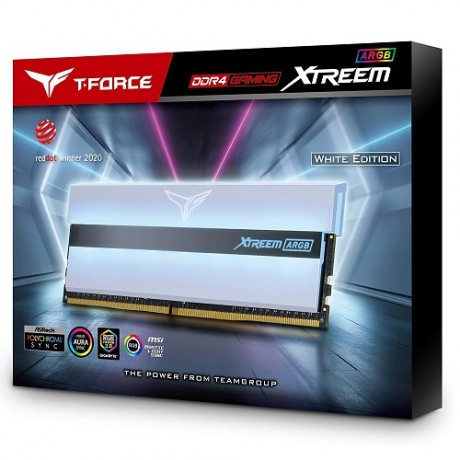 TEAM T-FORCE XTREEM ARGB WHITE 16 GB 2x8GB 3200Mhz C16 DDR4 Gaming Ram (TF13D416G3200HC16CDC01)