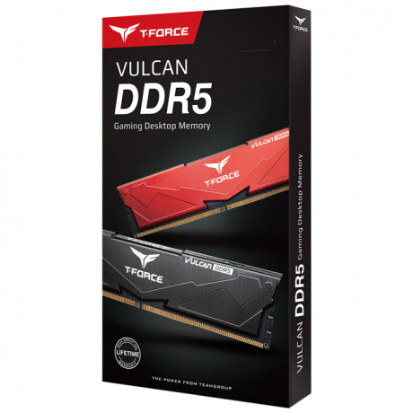 Team T-Force Vulcan Red 32GB 2x16GB 5600Mhz CL36 DDR5 Gaming Ram (FLRD532G5600HC36BDC01) 