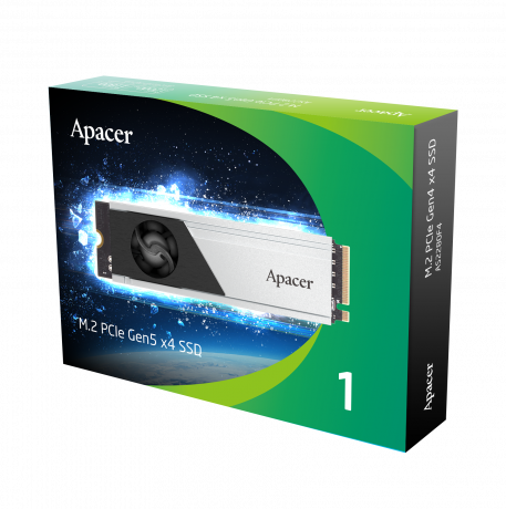 Apacer AS2280F4 1TB 11500/9000MB/s NVMe PCIe Gen5x4 M.2 SSD Disk (AP1TBAS2280F4-1)