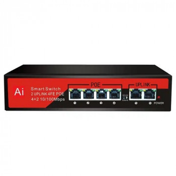 EZCOOL EZ-04PSE 4PORT 4FE+2FE MEGABİT POE SWİTCH 65W