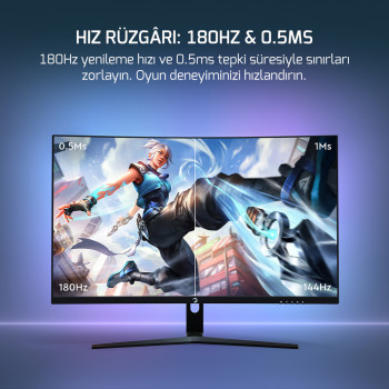 27 GAMEPOWER VIVID T50 CURVED 0.5MS 200Hz MONITOR
