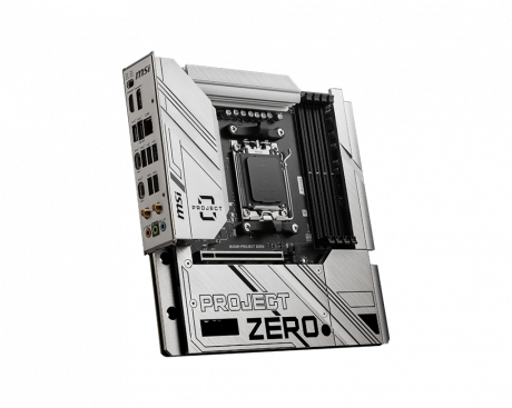 MSI B650M PROJECT ZERO AM5 DDR5 7600MHZ(OC) HDMI DP M.2 USB3.2 2.5G LAN WI-FI 6E mATX