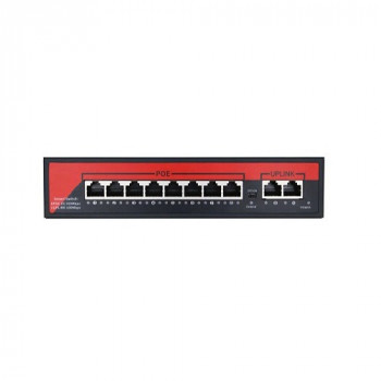 EZCOOL EZ-08PSF-FG 8PORT 8GE+2GE F.GİGABİT POE SWİTCH 120W