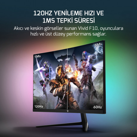 24 GAMEPOWER VIVID F10 CURVED 1MS 120Hz MONITOR