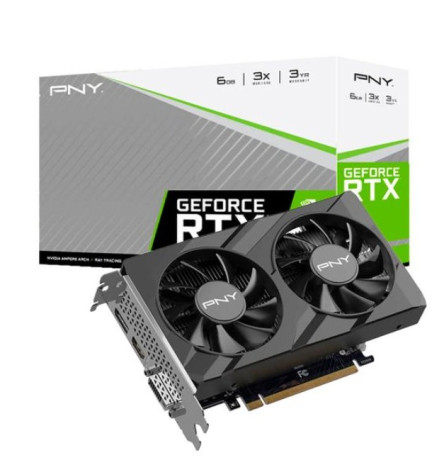 PNY RTX 3050 VERTO 6GB GDDR6 96Bit (VCG30506DFXPB1) Ekran Kartı