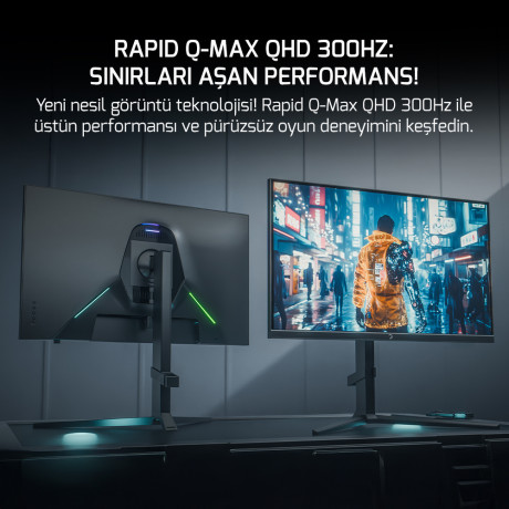27 GAMEPOWER RAPID Q-MAX FLAT 0.5MS 300Hz QHD MONITOR