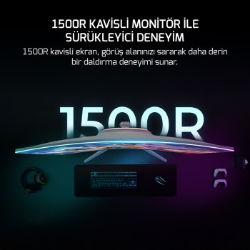 27 GAMEPOWER VIVID F20 CURVED 1MS 144Hz MONITOR WHITE
