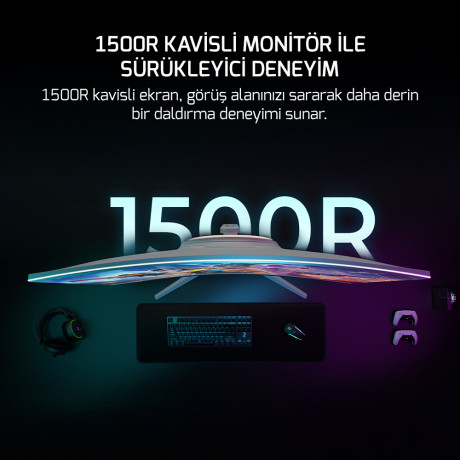 27 GAMEPOWER VIVID F20 CURVED 1MS 144Hz MONITOR WHITE