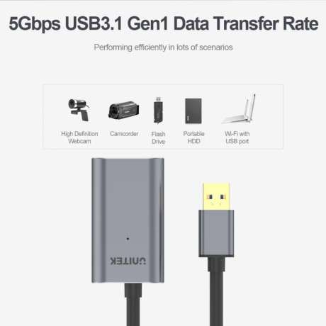 UNITEK USB3.0 PREMIUM UZATMA KABLOSU 10MT (Y-3005)