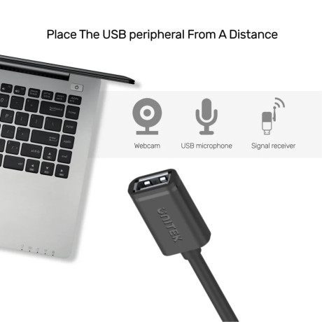 UNITEK USB-A(M) TO USB-A(F) KABLO 1.5MT(Y-C449GBK)