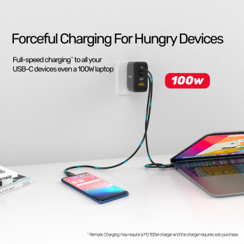 UNITEK USB4 THUNDERBOLT KABLO 0.8MT(C14100BK-0.8M)