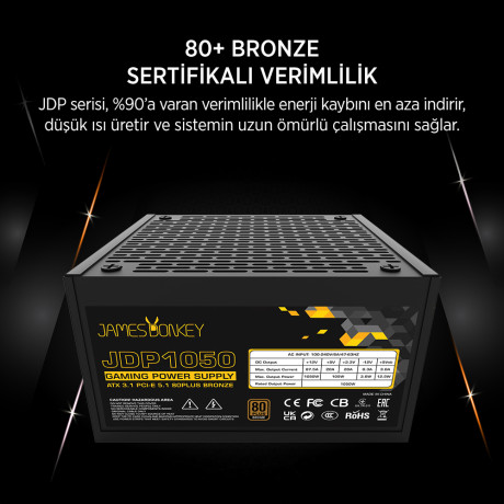 JAMES DONKEY JDP1050 APFC 12CM 80+ BRONZE 1050W PS
