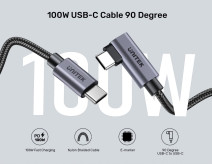 UNITEK TYPE-C HIZLI ŞARJ 90D 2MT 100W(C14123BK-2M)