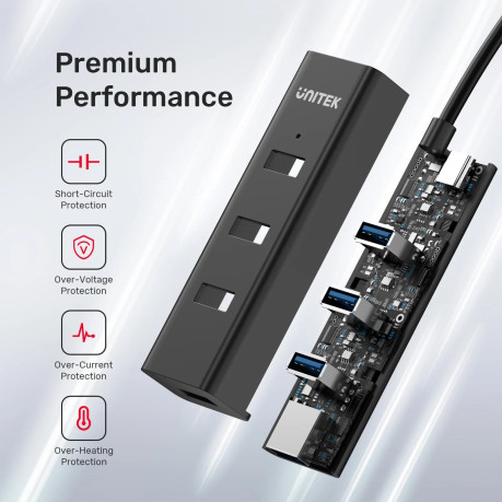 UNITEK TYPE-C TO 4 PORT USB 3.0 + TYPE-C (Y-3089Z)