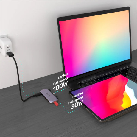 UNITEK USB-C 4in1 UNIVERSAL DOCKING IPAD (D1070A)