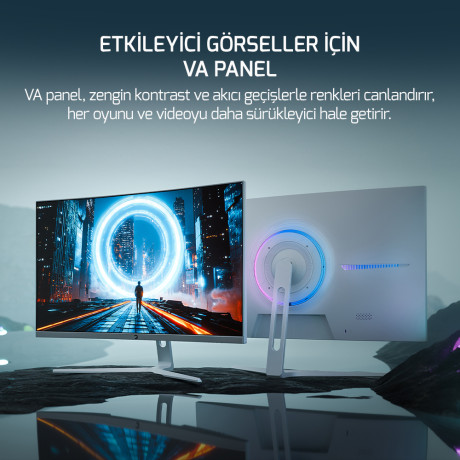 27 GAMEPOWER VIVID V60 CURVED 0.5MS 240Hz MONITOR WHITE