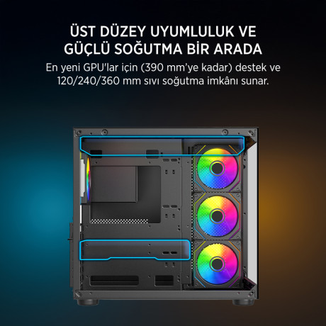 JAMES DONKEY STARK S800 4X ARGB BLACK KASA 750W