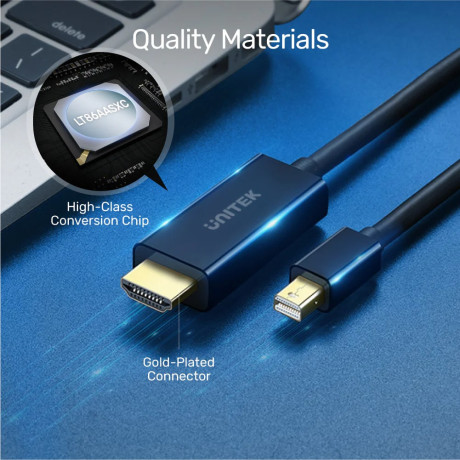 UNITEK MINIDISPLAY TO HDMI 4K&30Hz 2 MT (V1152A)