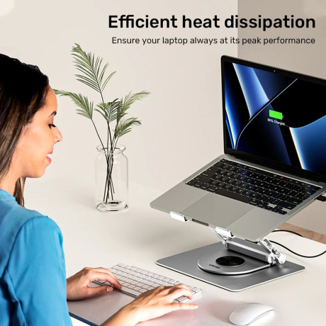 UNITEK 360D METAL 15.6” NOTEBOOK STAND 5in1 VE DOCKING STATION  (D1109B)