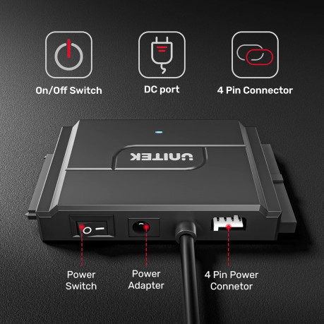 UNITEK USB3.0 TO IDE + SATA II DÖNÜŞTÜRÜCÜ(Y-3324)