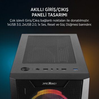 JAMES DONKEY HELIX H800 4XRBW ATX 550W GAMING KASA