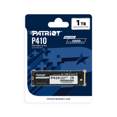Patriot P410 1TB 5000/4500MB/s PCIe Gen4 x4 NVMe 1.4 M.2 SSD Disk (P410P1TBM28H)