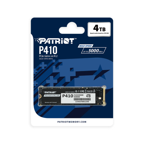Patriot P410 4TB 5000/4500MB/s PCIe Gen4 x4 NVMe 1.4 M.2 SSD Disk (P410P4TBM28H)