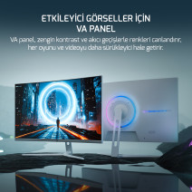 27 GAMEPOWER VIVID F20 CURVED 1MS 144Hz MONITOR WHITE
