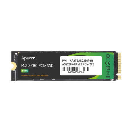 Apacer AS2280P4U 512GB 3500/2300MB/s NVMe PCIe Gen3x4 M.2 SSD Disk (AP512GAS2280P4U-1)