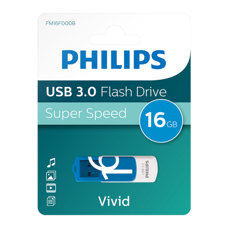PHILIPS 16GB USB 3.0 100/150MB/S FM16FD00B/00