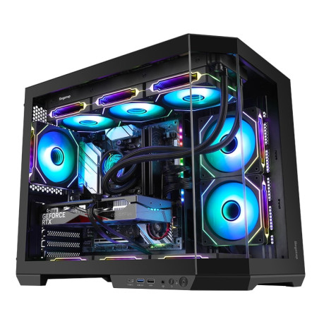 SEGOTEP Lumi 3T Siyah 750W 80+ Bronze PCIE 5.1 Midi Tower Kasa (6xARGB Fan)