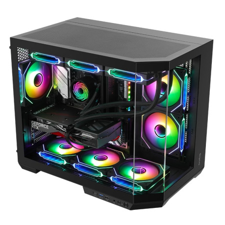 SEGOTEP Lumi 3T Siyah 750W 80+ Bronze PCIE 5.1 Midi Tower Kasa (6xARGB Fan)