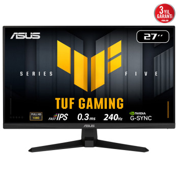 27 ASUS TUF GAMING VG279QM5A 0.3MS 240HZ GAMING AL ELMB SYNC YÜKSEKLİK AYARLI FHD FAST IPS