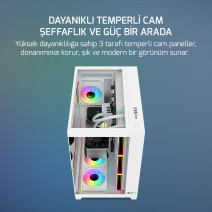 GAMEPOWER WARCRY TOPGLASS 4XARGB KASA 850W WHITE