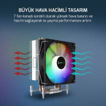 GAMEPOWER GLACE TC4 ARGB CPU SOĞUTUCU INTEL/AMD