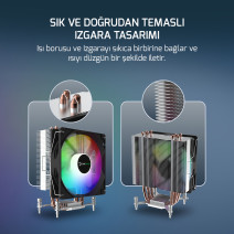 GAMEPOWER GLACE TC4 ARGB CPU SOĞUTUCU INTEL/AMD