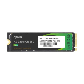 Apacer AS2280P4U 256GB 3500/1200MB/s NVMe PCIe Gen3x4 M.2 SSD Disk (AP256GAS2280P4U-1)