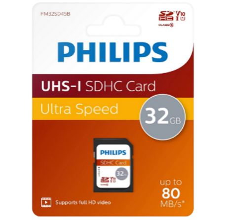 PHILIPS 32GB SDXC 80MB/S C10 FM32SD45B/00