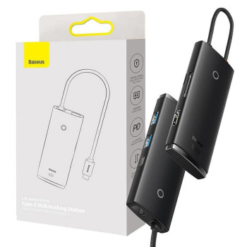 BASEUS LITE 6 IN1 TYPE-C HUB - SIYAH