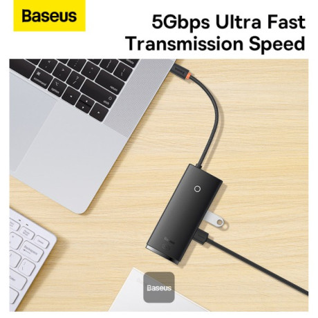 BASEUS LITE 6 IN1 TYPE-C HUB - SIYAH