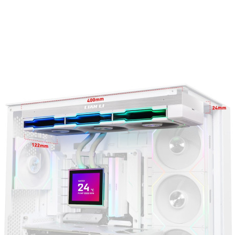 Lian Li HydroShift II LCD-S 360TL Beyaz Sıvı Soğutucu (G89.GHS2LCDS36TW.00)