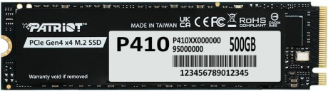 Patriot P410 500GB 5000/2300MB/s PCIe Gen4 x4 NVMe 1.4 M.2 SSD Disk (P410P500GM28H)