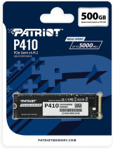 Patriot P410 500GB 5000/2300MB/s PCIe Gen4 x4 NVMe 1.4 M.2 SSD Disk (P410P500GM28H)