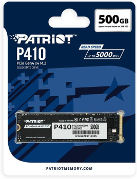 Patriot P410 500GB 5000/2300MB/s PCIe Gen4 x4 NVMe 1.4 M.2 SSD Disk (P410P500GM28H)