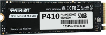 Patriot P410 500GB 5000/2300MB/s PCIe Gen4 x4 NVMe 1.4 M.2 SSD Disk (P410P500GM28H)