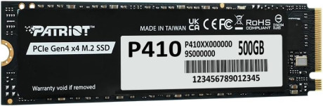 Patriot P410 500GB 5000/2300MB/s PCIe Gen4 x4 NVMe 1.4 M.2 SSD Disk (P410P500GM28H)