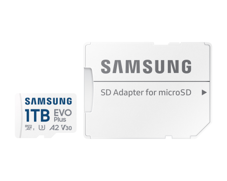 1TB SAMSUNG EVO PLUS MICROSDXC UHS-I U3 V30 A2 160MB/S-130MB/s MB-MC1T0SA/APC