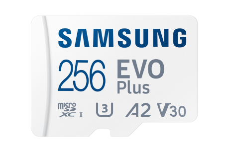 256GB SAMSUNG EVO PLUS MICROSDXC UHS-I U3 V30 A2 160MB/s MB-MC256SA/TR